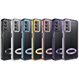 Galaxy A54 Uyumlu Kamera Korumalı Logo Gösteren Zore Omega Kapak-Lila