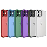 iPhone 11 Uyumlu Kamera Korumalı Transparan Zore Post Kapak-Derin Mor