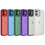 iPhone 11 Uyumlu Kamera Korumalı Transparan Zore Post Kılıf-Mavi