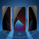iPhone 13 Pro Max MKST Kolay Uygulama Aparatlı 5D Magic Privacy Glass Hayalet Cam Ekran - Siyah