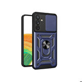 Samsung Galaxy A34 Tank Kılıf Magnetik Standlı Kamera Korumalı Sürgülü Vega Kapak