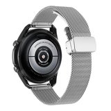 Xiaomi Amazfit Pace Uyumlu KRD-85 22mm Metal Zore Kordon-Gümüş