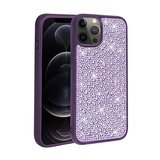 iPhone 13 Pro Max Uyumlu Parlak Taşlı Tasarım Zore Ston Kılıf-Derin Mor