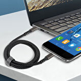 Siyah 2.Jenerasyon Type-C to Type-C USB3.2 PD Data Kablosu 100W 20Gbps 4K@60Hz 0.5 Metre-Zore
