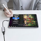 Siyah QG04 Type-C to RJ45 Ethernet Dönüştürücü Kablo 1024Mbps 22cm-Zore