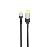 Gri QG08 8K 60 Hz Görüntü Kalitesi Type-C to Display Port Kablo 1.8m-Zore
