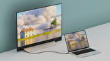 Gri QG08 8K 60 Hz Görüntü Kalitesi Type-C to Display Port Kablo 3m-Zore