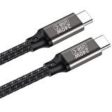 Siyah QG02 Type-C to Type-C PD3.1 Data Kablosu 240W 480Mbps 0.5 Metre-Zore
