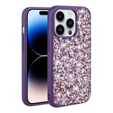 iPhone 14 Pro Max Uyumlu Parlak Taşlı Tasarım Zore Linea Kılıf-Derin Mor