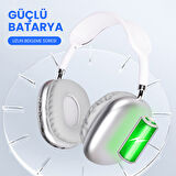 ​MKST P9 Hi-Fi Ses Kalitesi Ayarlanabilir ve Katlanabilir Kulak Üstü Bluetooth Kulaklık-Yeşil
