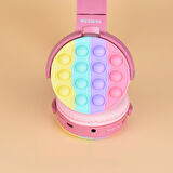 MKST-CXT-950 RGB Led Işıklı Kedi Kulağı Band Tasarımı Ayarlanabilir Katlanabilir Kulak Üstü Bluetoot