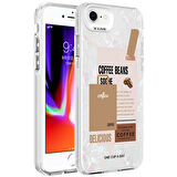 Apple iPhone 8 Kılıf Mermer Desenli Zore Marbello Kapak-Kahverengi