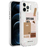 Apple iPhone 12 Pro Kılıf Mermer Desenli Zore Marbello Kapak-Kahverengi