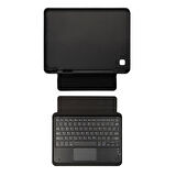 Galaxy Tab A7 Lite T225  Uyumlu ​İNC Border Keyboard Bluetooh Bağlantılı Standlı Klavyeli Tablet Kılıf