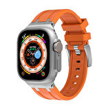 Watch Ultra 49mm Uyumlu KRD-89 Uyumlu Zore Kordon-Gümüş