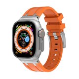 Watch 44mm Uyumlu KRD-89 Uyumlu Zore Kordon-Turuncu