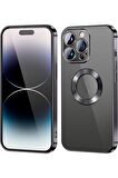 Apple iPhone 15 Pro Kılıf Kamera Korumalı Logo Gösteren Omega Kılıf