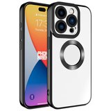iPhone 15 Pro Max Uyumlu Kamera Korumalı Logo Gösteren Zore Omega Kılıf-Siyah