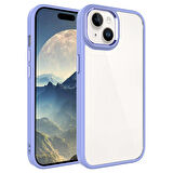 iPhone 15 Uyumlu Zore Krom Kılıf-Lila