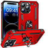 Apple iPhone 15 Pro Kılıf Zore Vega Kapak-Kırmızı
