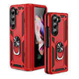 Galaxy Z Fold 5 Uyumlu Zore Vega Kapak-Kırmızı