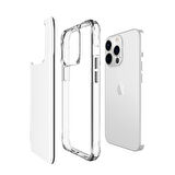 iPhone 13 Pro Uyumlu Zore Şeffaf Ultra İnce AirBag Tasarımlı Okka Kılıf-Renksiz