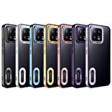 Xiaomi Mi 13 Kılıf Kamera Korumalı Logo Gösteren Zore Omega Kapak-Gümüş