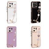 Xiaomi Mi 13 Pro Kılıf El Tutamaçlı Kamera Korumalı Zore Taka Silikon Kapak-Mor