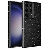 Galaxy S23 Ultra Uyumlu Kamera Korumalı Simli Lüks Zore Koton Kapak-Siyah