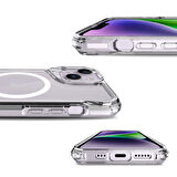 Apple iPhone 13 Kılıf Zore Magsafe Şarj Özellikli T-Max Magsafe Kapak-Renksiz