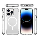 iPhone 13 Pro Uyumlu Zore Magsafe Şarj Özellikli T-Max Magsafe Kapak-Renksiz