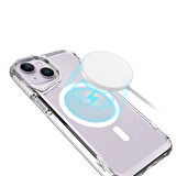 iPhone 15 Uyumlu Zore Magsafe Şarj Özellikli T-Max Magsafe Kılıf-Renksiz