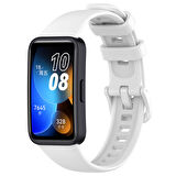 Huawei Band 8 Uyumlu Klasik Zore Kordon-Beyaz