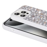 iPhone 15 Pro Uyumlu Parlak Taşlı Tasarım Zore Linea Kapak-Lacivert