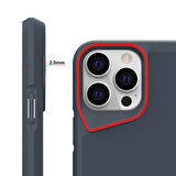 iPhone 15 Pro Max Uyumlu Zore AirBag Kenarlı T-Max Mat Standlı Kılıf-Gri
