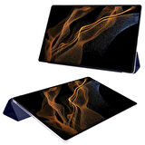 Galaxy Tab S9 Plus  Uyumlu ​ARTH Smart Cover Standlı 1-1 Kılıf-Siyah