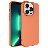 iPhone 14 Pro Uyumlu Zore Kamera Korumalı Mara Lansman Kılıf-Turuncu