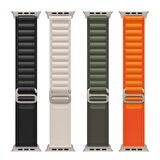 Apple Watch 7 45mm Renkli ​​​​KRD-74 Hasır Tokalı Kordon