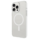 iPhone 15 Pro Max Uyumlu Zore Magsafe Şarj Özellikli Buzlu Transparan C-Pro Sert Kılıf-Derin M