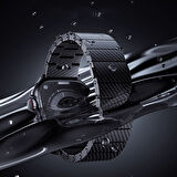 Watch Ultra 49mm Uyumlu KRD-90 600D Karbon Fiber Zore Kordon-Siyah