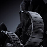 Watch Ultra 49mm Uyumlu KRD-90 600D Karbon Fiber Zore Kordon-Siyah