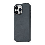 iPhone 15 Pro Max Uyumlu Zore Mikro Fiber Mimoza Kılıf-Siyah