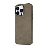 iPhone 15 Pro Uyumlu Zore Mikro Fiber Mimoza Kılıf-Kahverengi