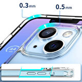 iPhone 15 Plus Uyumlu Magsafe Şarj Özellikli Şeffaf Sert PC Zore Embos Kılıf-Renksiz