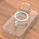 iPhone 15 Pro Max Uyumlu Zore Wireless Şarj Özellikli Şeffaf Efsane Kılıf-Renksiz