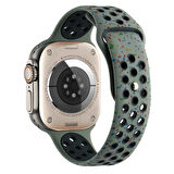 Watch 44mm Kordon Yeni Seri 2023 KRD-02 Uyumlu Strap Kayış CLO- Haki