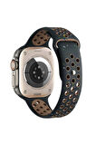 Apple Watch 7 41mm Kordon Yeni Seri 2023 Krd-02 Uyumlu Strap Kayış - Siyah