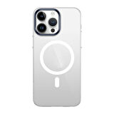 iPhone 15 Pro Max Uyumlu Zore Wireless Şarj Özellikli Şeffaf G-Glass Kılıf-Siyah