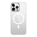 iPhone 15 Pro Max Uyumlu Zore Wireless Şarj Özellikli Şeffaf G-Glass Kılıf-Siyah