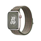 Watch 44mm Uyumlu KRD-91 Hasır Kordon Strap Kayış CLO- Koyu Yeşil